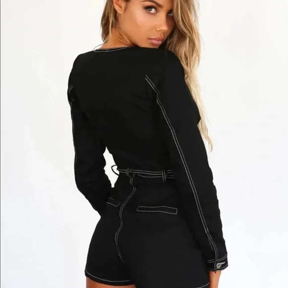 Black Romper Sz S - Picture 4 of 4